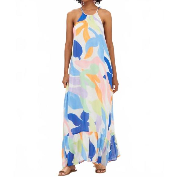 NEW OLIPHANT mona maxi dress in moma white